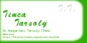 timea tarsoly business card